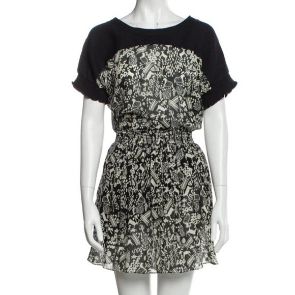 SEA New York A-line Silk Mixed Media Dress Women Size 2 - Picture 1 of 11